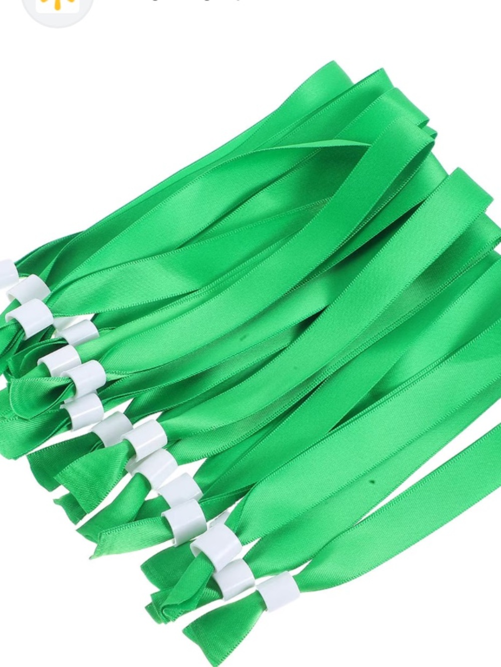Green Fabric Wristbands bundle of 15